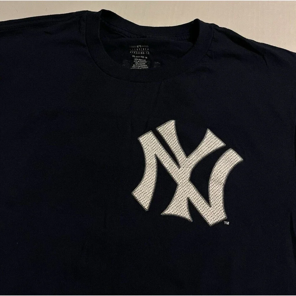 Majestic New York Yankees Babe Ruth #3 MLB Youth Jersey T-Shirt XL 18 Boys Blue